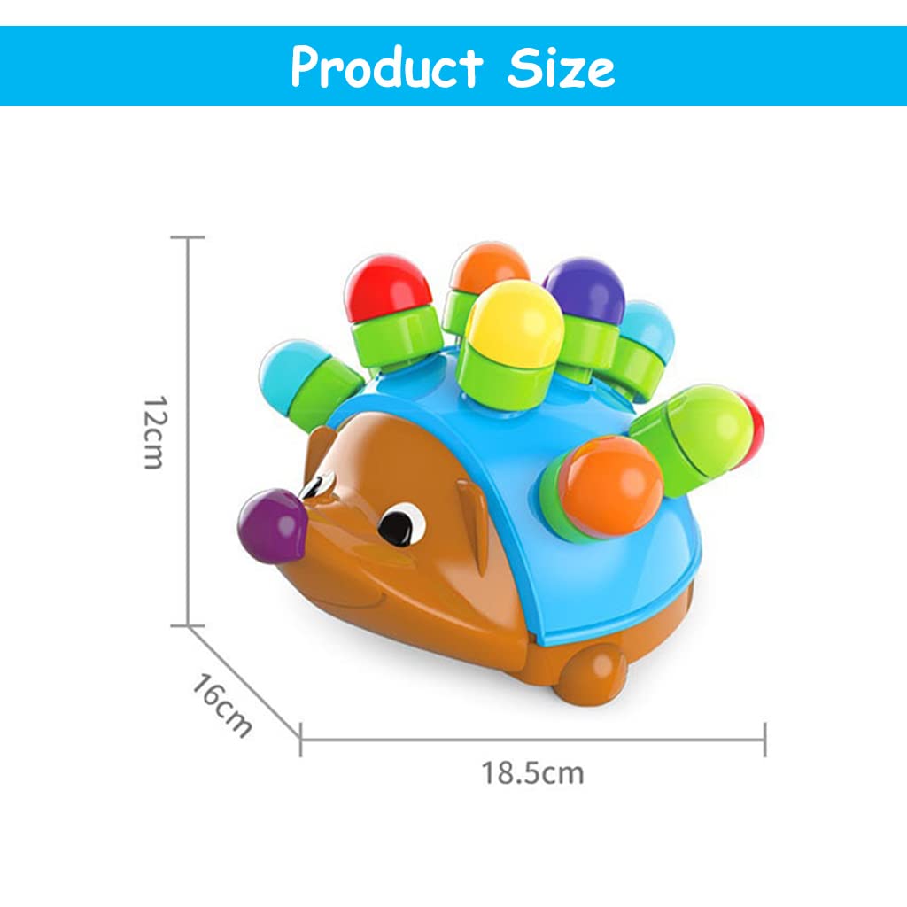 PATPAT Sensory Toys for Kids Pull Out Toy Hedgehog Toy for Kids Spike The Fine Motor Hedgehog, Fine Motor and Montessori Toys for Toddler 1 Year Old, Educational Toys for Kids Children's Day Gift