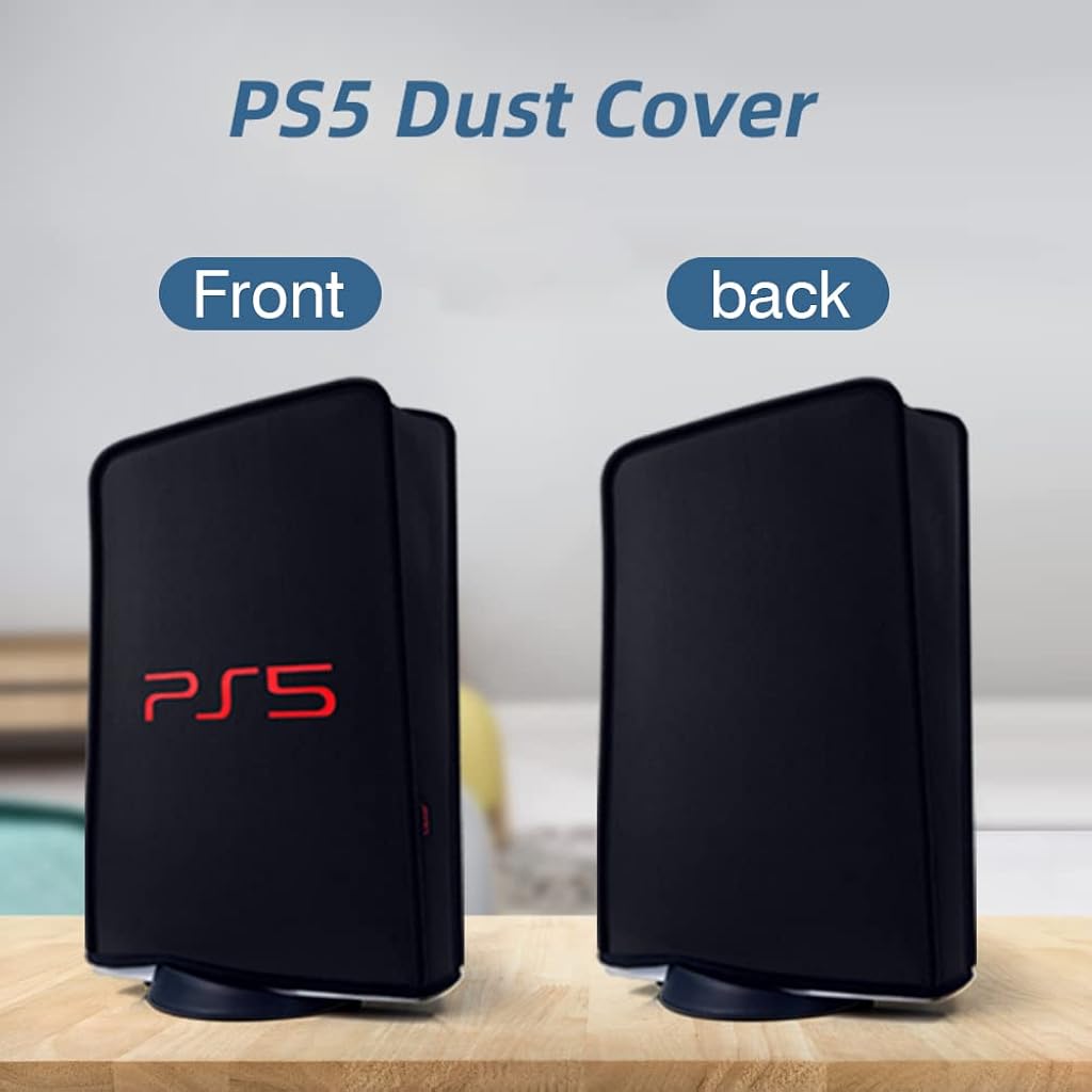 ZORBES Dust Cover for SONY PS5 Console, Dust Proof Cover Protective Case Anti Scratch Waterproof Case for Sony PlayStation 5 Game Console Cover Sleeve for PS5 Accessories Digital Edition&Disc Edition