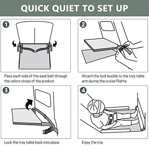 HASTHIP® Airplane Footrest for Kids Toddler Travel Bed Foot Hammock for Baby with Anti-Slip Design Seat Extender Portable Travel Accessories 79 x 44cm Grey 2 PCS