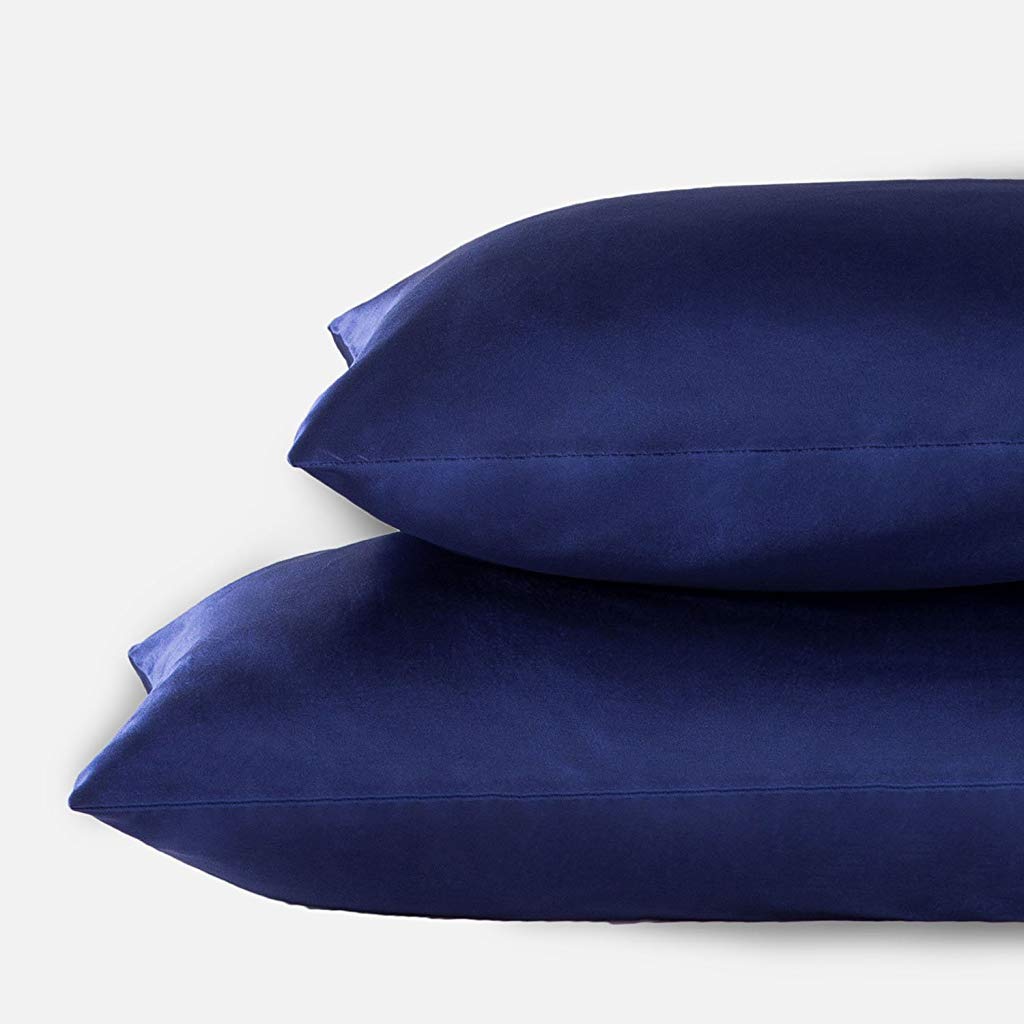 Supvox Pillowcase Set Satin Pillowcases for Hair and Skin, Pack of 2 Pillow Cover Standard Size (Blue 20*30inch)