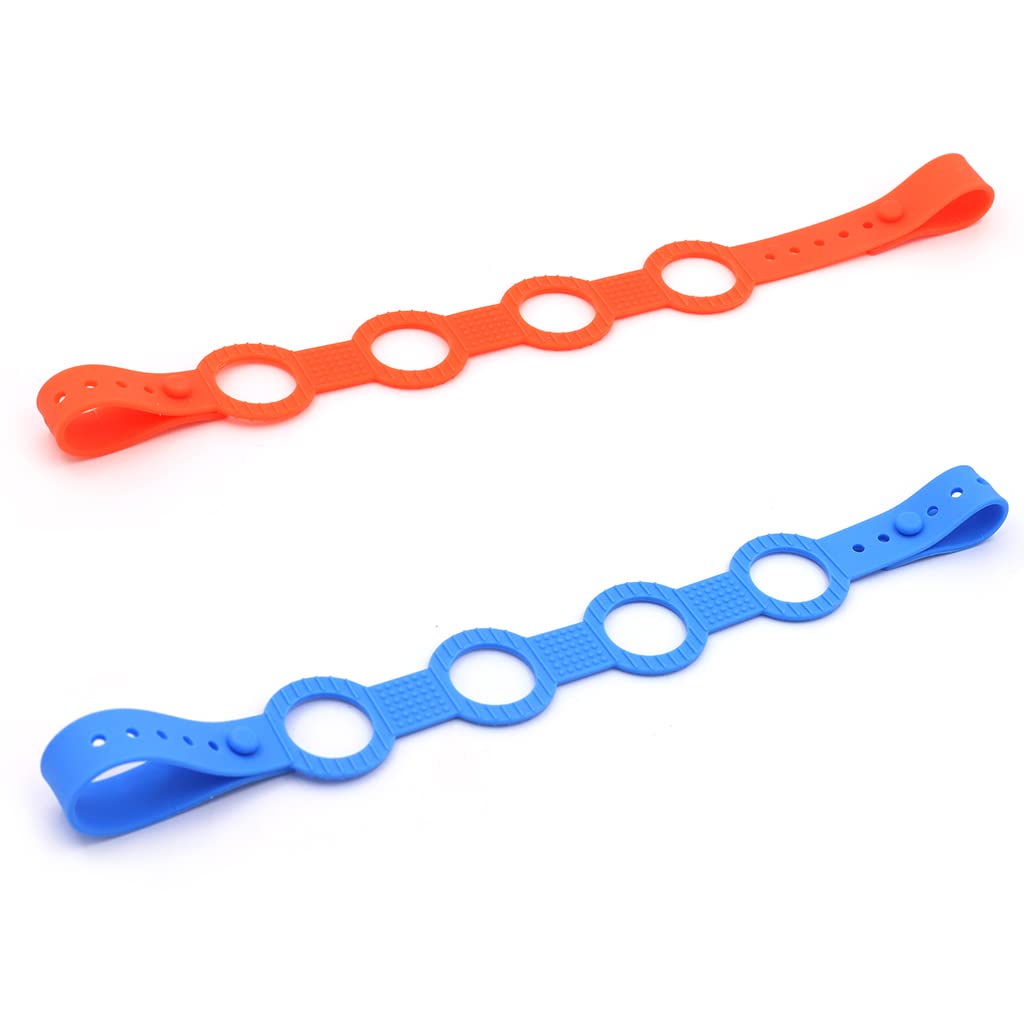 SNOWIE SOFT 2Pcs Pacifier Chain for Baby Present, Teether Toy Pacifier Anti Lost Clip Teething Toy, Food Grade Silicone Pacifier Clips Suit for Strollers, High Chair, Hanging Baskets, Cribs, Bag