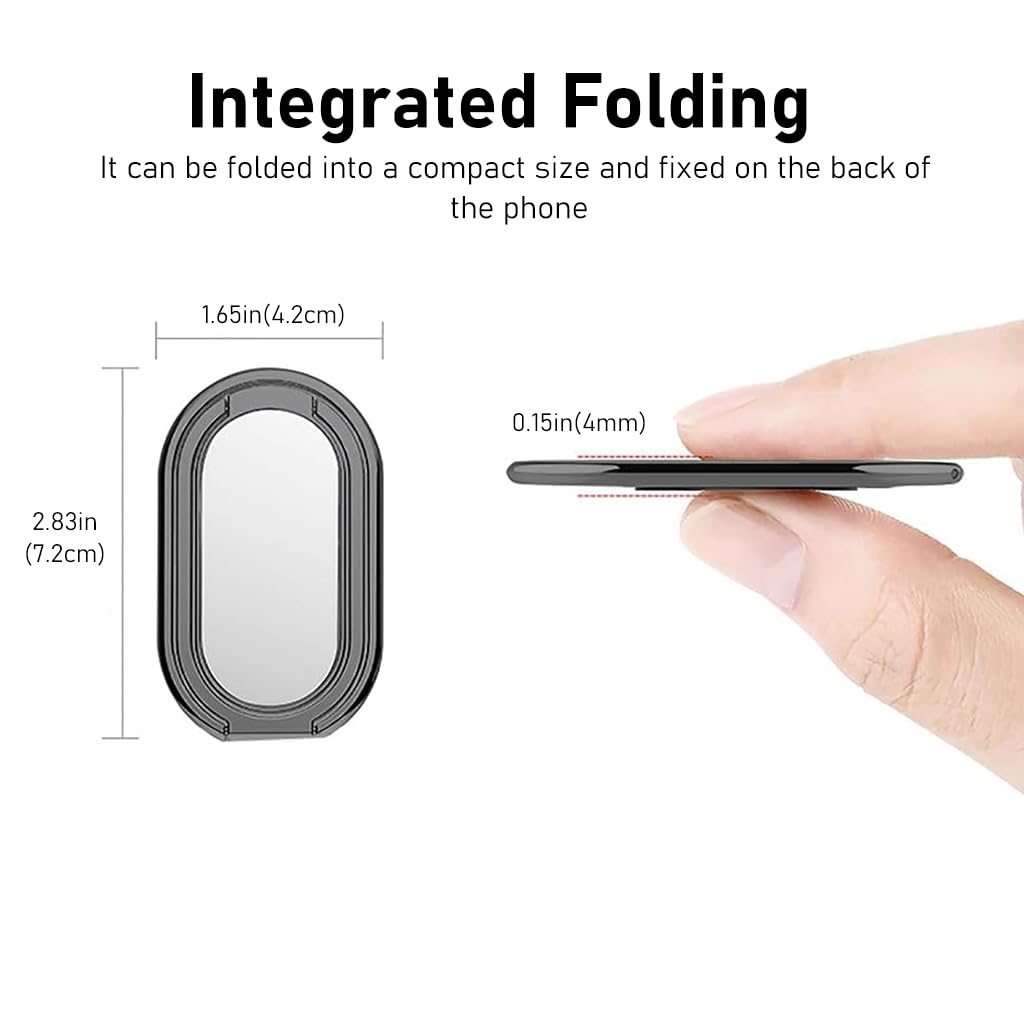 ZORBES Mobile Stand Foldable Phone Stand 3M Self-Adhesive Metal Desktop Phone Stand Holder Mobile Back Holder Grip Folding Phone Grip Holder Mobile Ring Holder Compatible with Most Smartphones