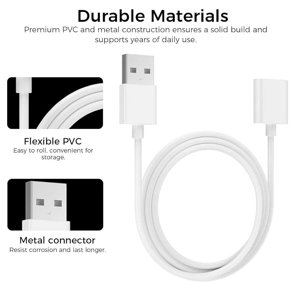 ZORBES USB C to Light-ning Charging Cable for Apple Pencil, 3.3ft Extension Charging Cable for Apple Pencil 1st Gen, iPad Pro, iPhone Charging Adapter Cable