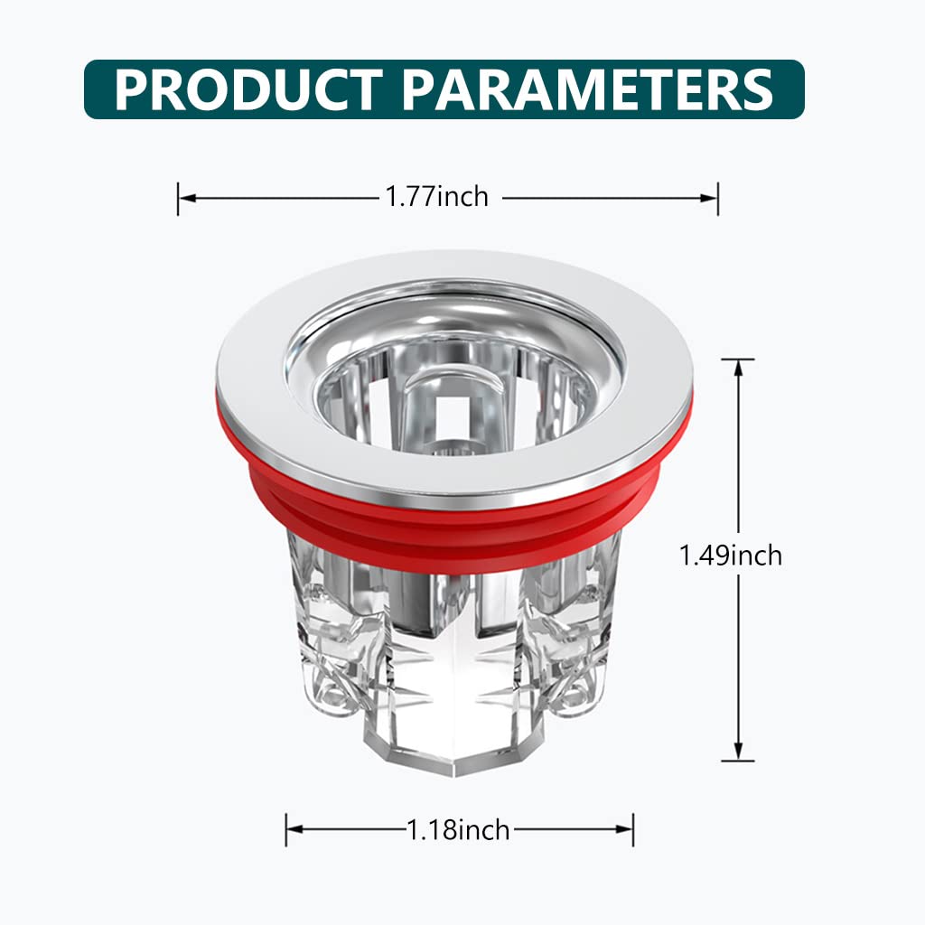 HASTHIP Floor Drain Anti-Backflow with Magnetic Valve Lid for Shower Bathroom Kitchen, Floor Drain Anti-backflow one-Way Drain Valve Under The Water Pipe core Magnetic Drain Plug Drain