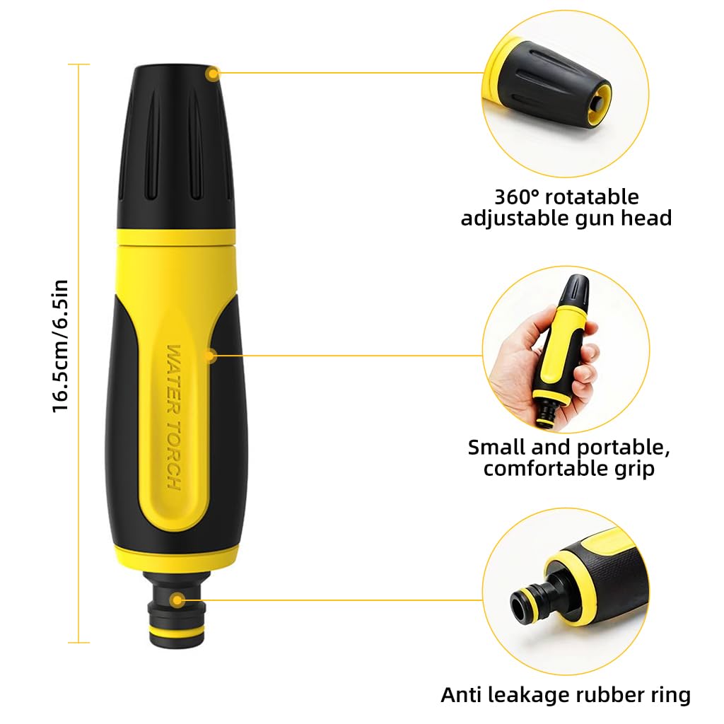 HASTHIP Advanced Garden Hose Nozzle Set With 3 Quick Connectors - Adjustable High-Pressure Sprayer, Leakproof Waterstop, Versatile 2-In-1 Tap Adapter For Efficient Watering, Car Wash & Irrigation