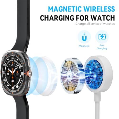 Verilux® 4 in 2 Multi Type C Cable Fast Charging 3.9FT 1.2M Watch Charger for Galaxy iWatch USB C Micro USB Lightning Type iPhone 16 15 14 S25 S24 S23 3PCS