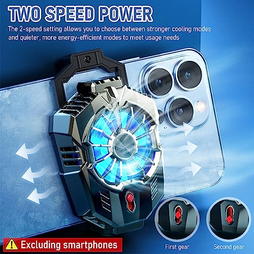 Verilux® Phone Cooler for Gaming,Universal Moblie Cooler with Two Cooling Speeds,Mobile Phone Radiator Case for iPhone Android Smartphones from 4.5 to 7in Cell Gaming 3 PCS