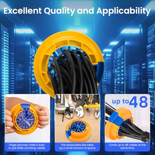 Serplex® Network Cable Cabling Tool Multi Comb Universal Networking for Any Cables with Diameter Up to 1/4 Inch Organizer Ethernet 2PCS