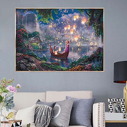 HASTHIP 5D Diamond Painting by Number Kit, 40 * 50cm Full Drill Diamond Painting Rhinestone Embroidery Pictures for Adults Kids Relaxation and Home Wall Decor (Multi-Color 2)