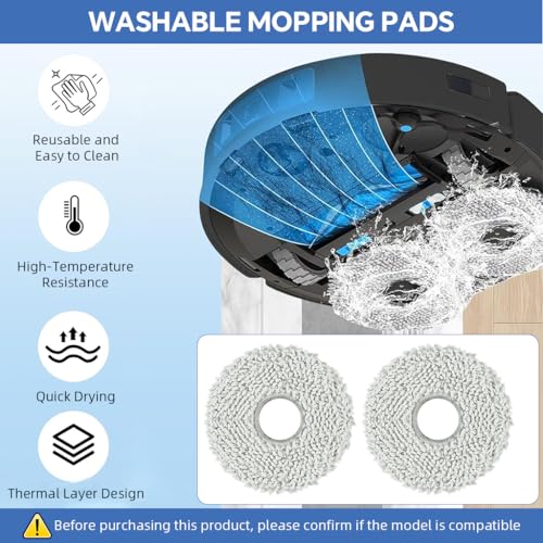 HASTHIP® 30PCS Replacement Parts for Ecovacs T30 Omni PRO Spare Accessories with Main Brush Side Brushes Mop Cloth Filters Cleaning Dust Bags Tools