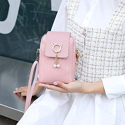 PALAY Small Cross Body Bag, Multifunction 3 Layer Mini Crossbody Shoulder Bag Phone Purse Armband with Headphone Port for Teens Girls Ladies Women (Multi-color4)