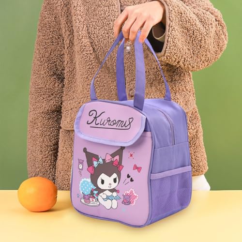 HASTHIP® Kuromi Lunch Box Bag Handbag 3PCS
