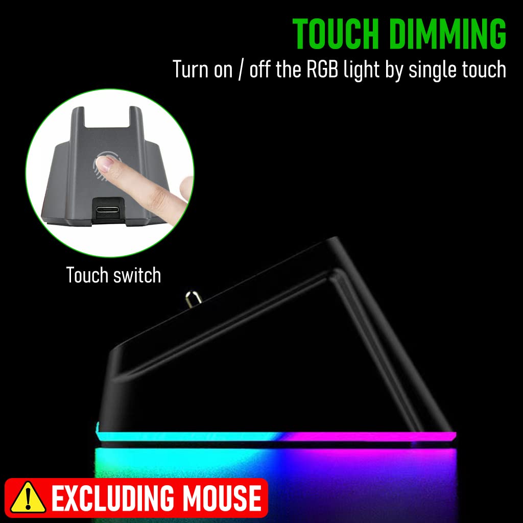 Verilux Mouse Charging Dock for Razer Naga V2 HyperSpeed, Multi Protection Charging Dock Anti-Slip Base Mouse Charging Dock Compatible with DeathAdder V2 Pro, Naga Pro, Viper Ultimate