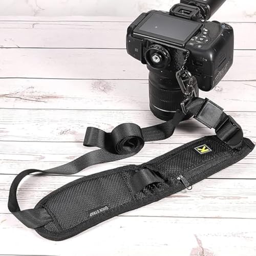 ZORBES® Camera Shoulder Strap with Pockets Breathable Wide Padded Adjustable Quick Release Buckles Universal DSLR 3PCS
