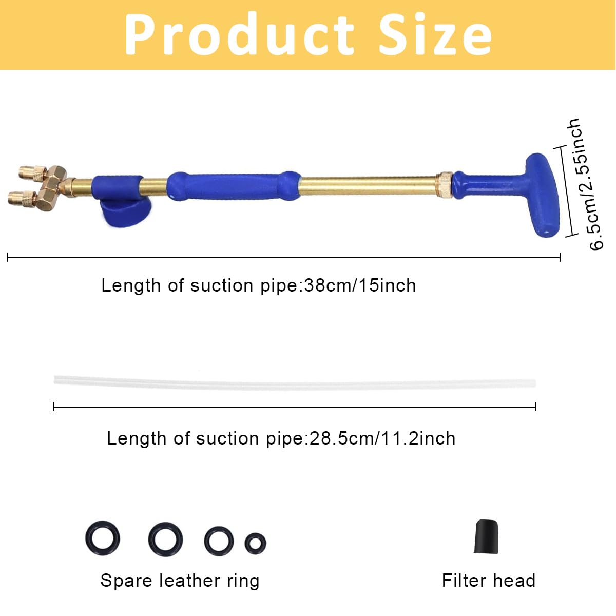 HASTHIP Garden Manual Sprayer Easy Pump Sprayer for Bottles Dual-nozzle Handheld Push Pull Pump Sprayer Mist Sprayer with 2 Modes Heavy Duty Brass Manual Pump Sprayer for Gardening, Watering
