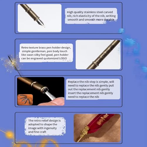 ZIBUYU® Feather pen