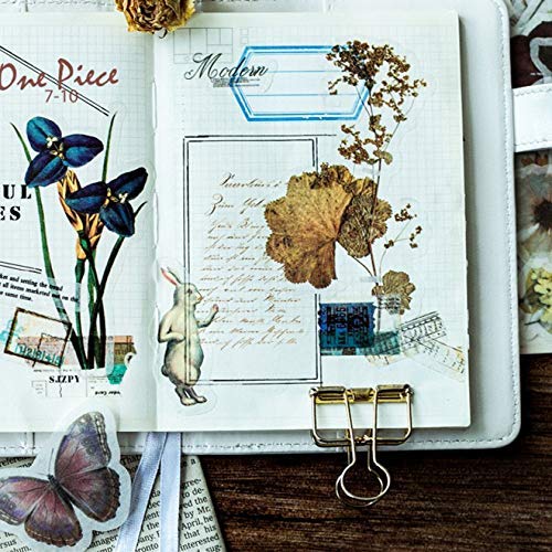 HASTHIP 60 pcs Ephemera Pack, Plants Style Note Decoration Self-Adhesive Tropical Plants Stickers for Scrapbook, Notebook, Journal, Card Making