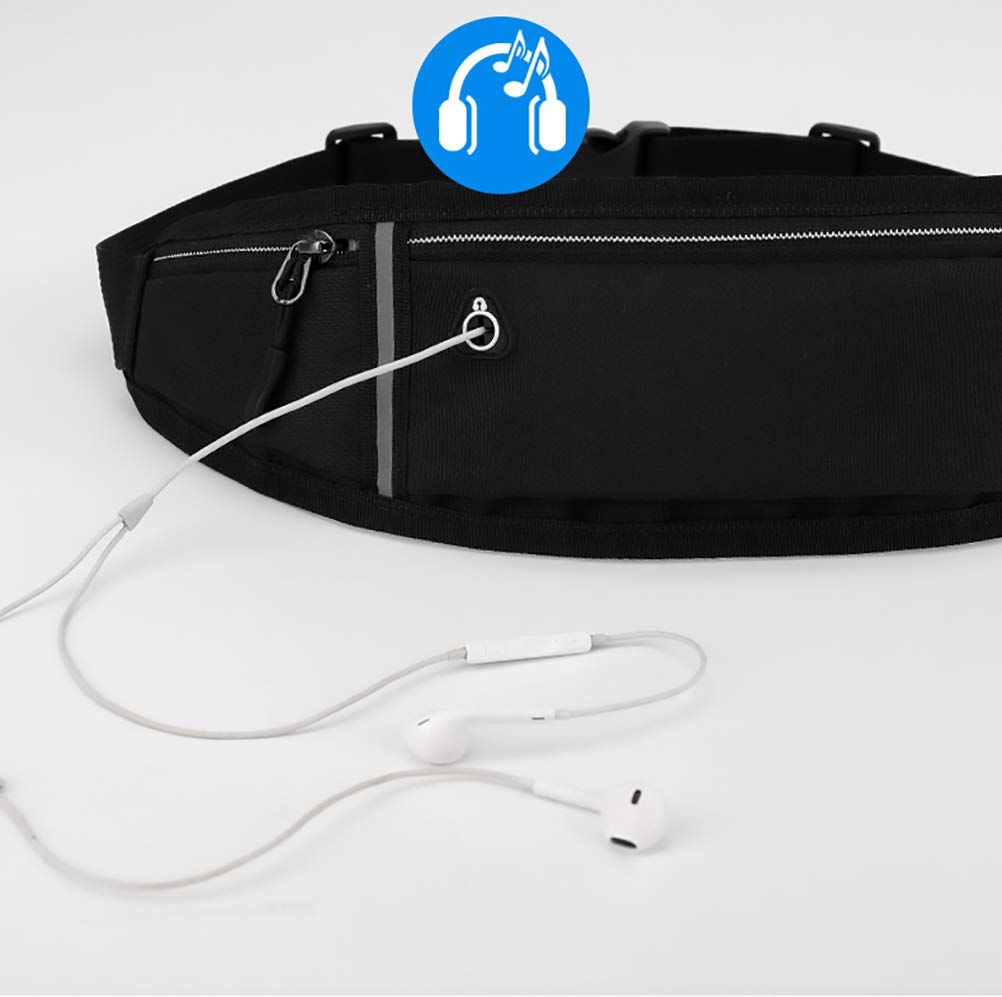 GUSTAVE Belt Bag for Men Women Running with Clear Phone Window, Waterproof and Reflective Waist Bag for Workouts, Exercise, Cycling, Travel, Waist pouch for Keep Keys, Earbuds, Phone under 7in