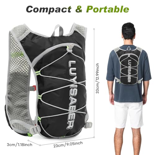 Proberos® Hydration Vest Running Backpack Lightweight Vest for Outdoor Cycling Mesh Bag for Trail and Cycling 3 PCS
