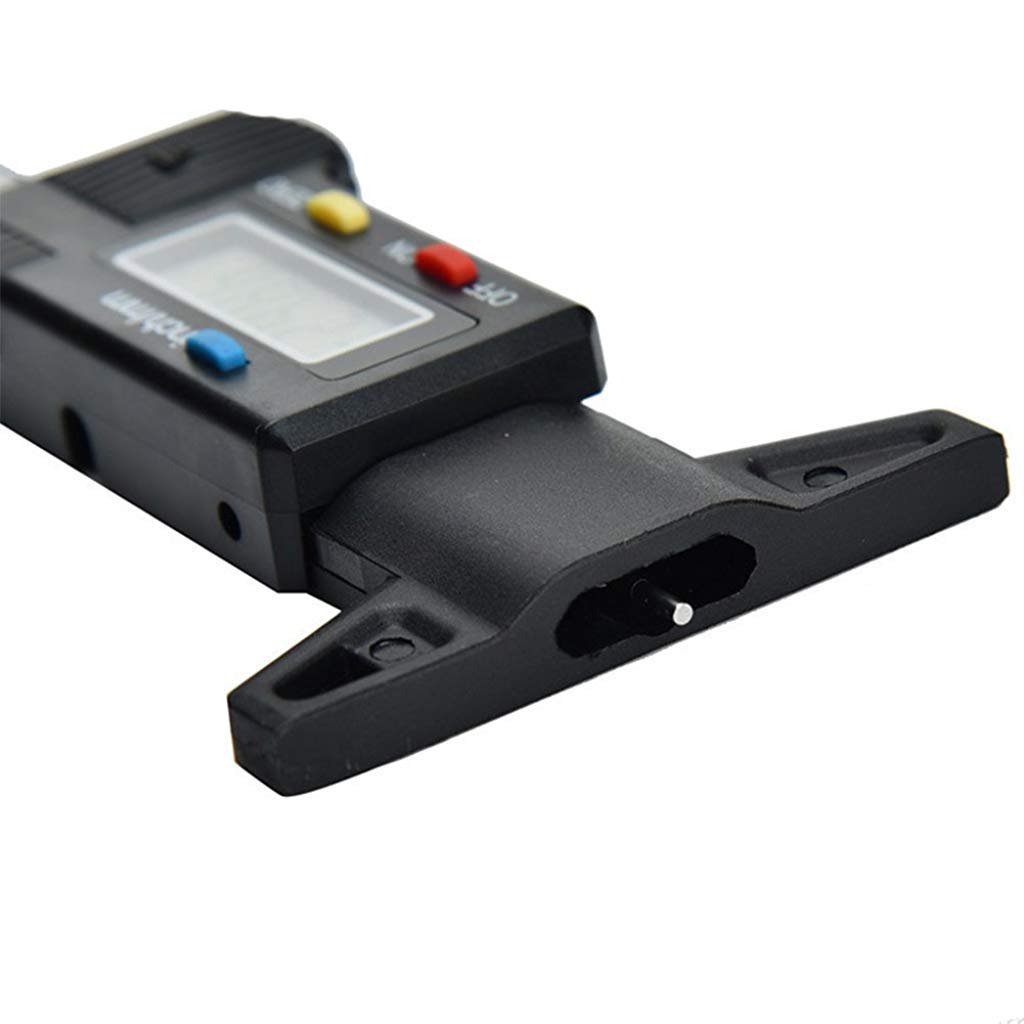 STHIRA Car 0-25.4mm Digital Tyre Tire Tread Depth Tester Gauge Meter Measurer Tool Caliper LCD Display Tpms Tire Monitoring System Metal Probe