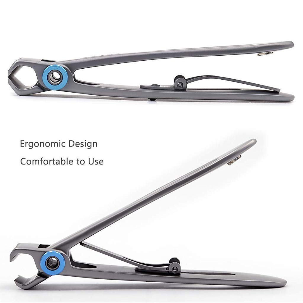 HASTHIP Stainless Steel Nail Cutter with Clippers,Trimmer,Toe nail Cutting,Fingernail with Wide Opening Sharp Jaws,Toenail Clippers for Thick Nails with Nail File for Men