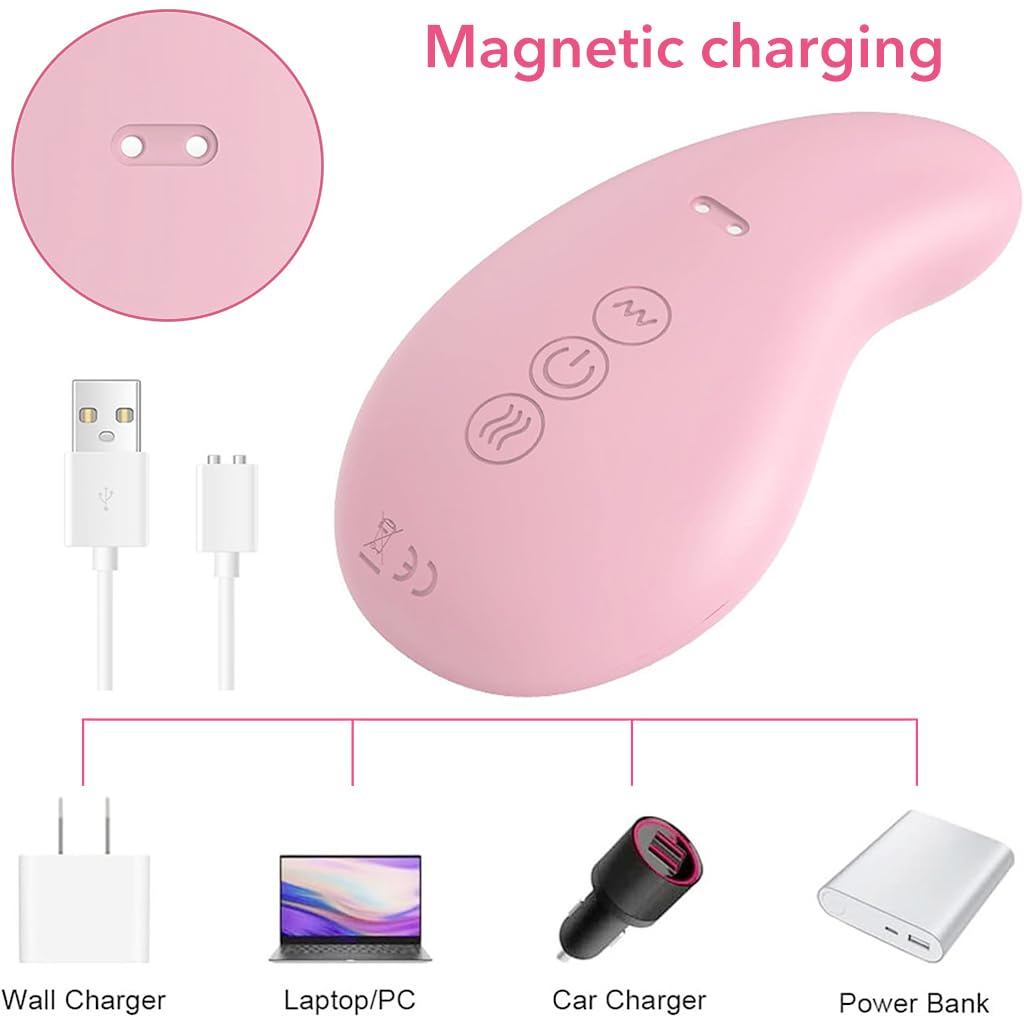 HANNEA Electric Massage for Lactation Electric Breast Stimulator Breast Dredging Accerate Milk Production Heating Breast Vibrant Massager with 3 Viberation Modes, Adjustable Temperature