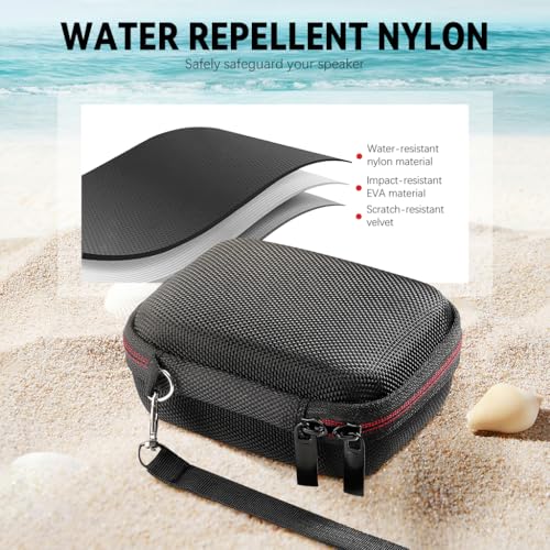 ZORBES Carrying Case for JBL GO 4 Bluetooth Speaker, EVA Hard Case with Hand Strap Travel Waterproof Carry Case for JBL GO 4 Bluetooth Speaker, Case Only