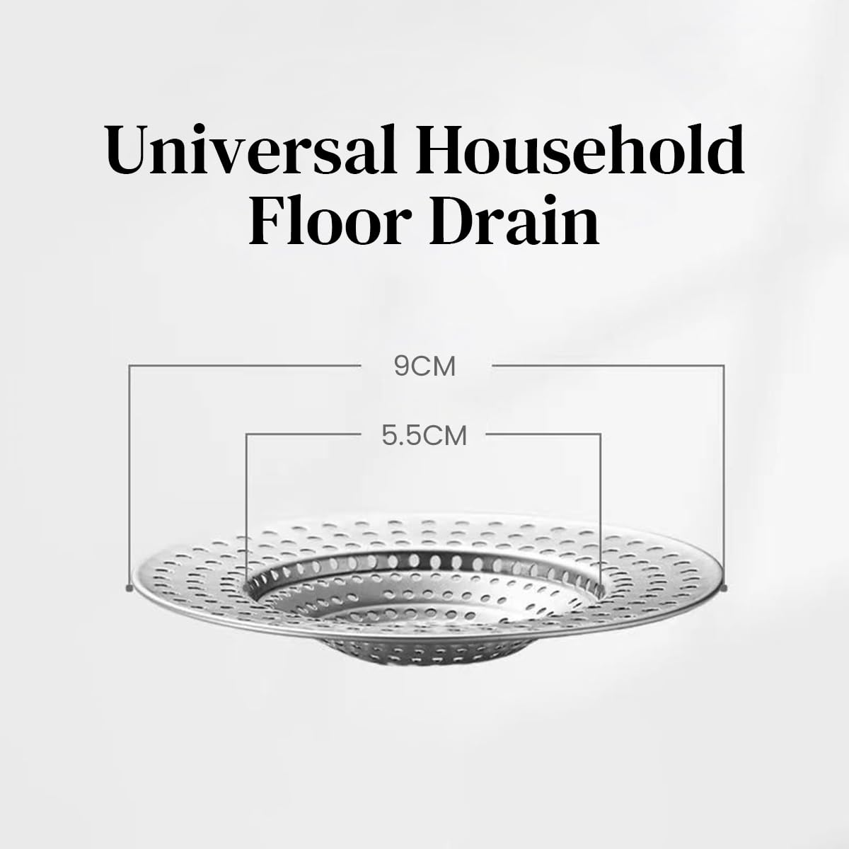 HASTHIP 2Pcs Universal Stainless Steel Bathroom Floor Drain Hair Catcher Anti-Clogging Sewer Filter, Bathroom Hair Filter, Hair Blocking net, Kitchen Anti Clogging
