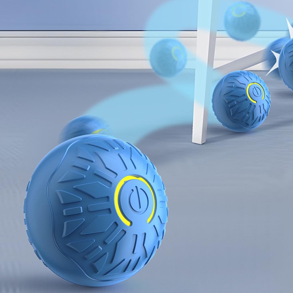 Qpets Small Dog Ball, 2 Inches Dog Chew Toys, Rubber Toys for Dogs, Interactive Bouncing Dog Toy with Cool Lighting Ideal for Indoor and Outdoor (Relieves Anxiety, with USB Cable)