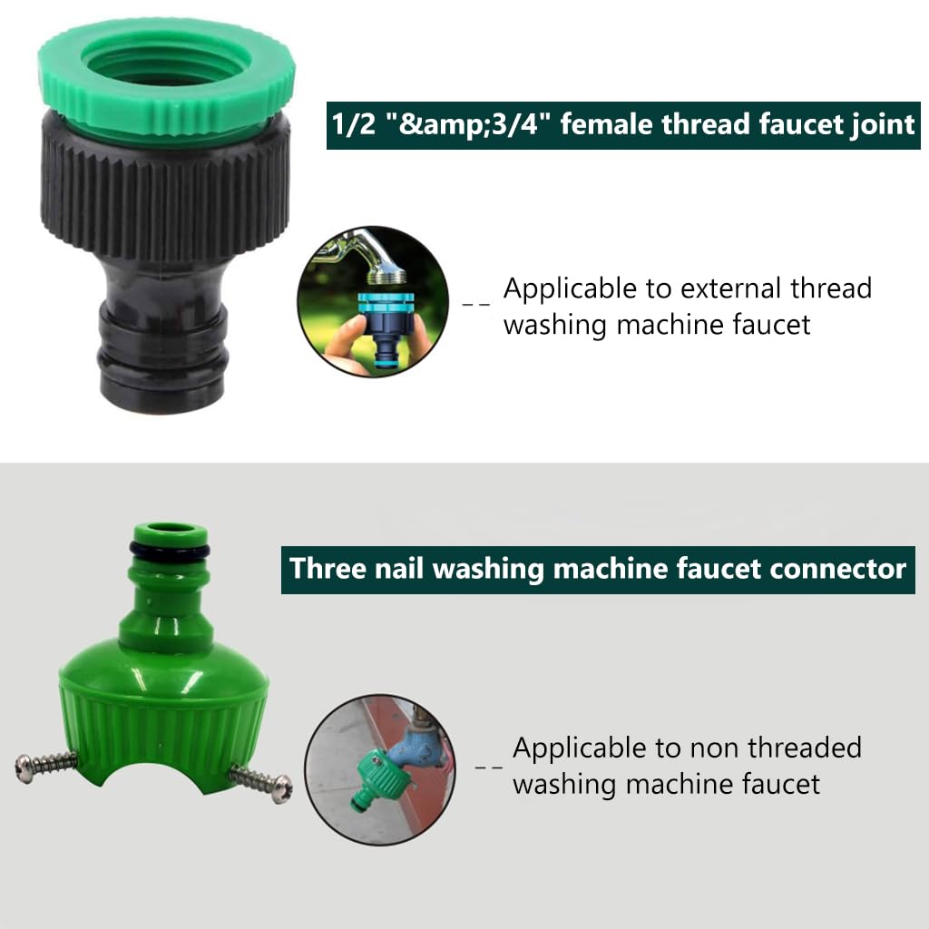 HASTHIP 50ft/15m Garden Hose Pipe with 7 Function Sprayer Gun, Expandable EVA Lightweight Anti-Kink Flexible Water Hose with 3/8'' Quick Connector & Sprinkler for Home Garden Car Washing Pet Bathing