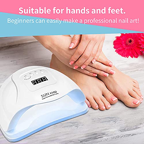 MAYCREATE 150W UV Lamp for Nail Art Manicure Professional Intelligent 36 LED Automatic Sensor Nail Polish Dryer Machine With 4 Timer, Pedicure Tool Fingernail and Toenail