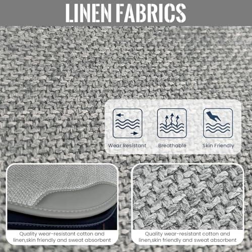 STHIRA® 50 * 50cm Linen Seat Cover for Car Easy-Clean Universal Fit Cushion Durable Non-Slip Ideal for Daily Use Long Drives 2 PCS