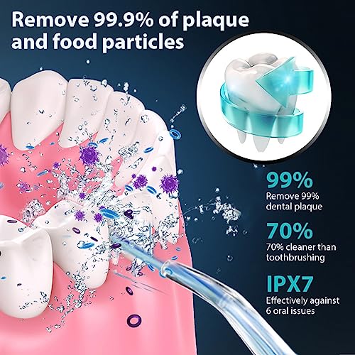 Verilux® Professional Cordless Flosser Rechargeable Portable Teeth Cleaner Electric Toothbrush With 3 Modes 3 PCS