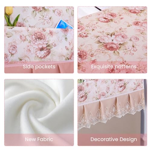HASTHIP® Fridge Cover Fashion Floral Print Refrigerator Dust Proof with Pockets Universal Fit Kitchen Home Appliance Roofcover 70x170cm 2 PCS