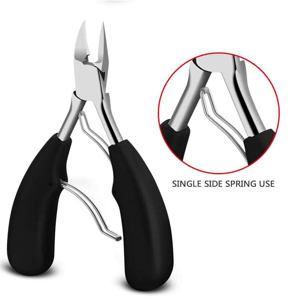 MAYCREATE leegoal Toe Nail Clipper for Ingrown or Thick Toenails, Heavy Duty Toenail Trimmer Nail Clipper Pedicure Tool with Long Handle and Soft Grip for Seniors