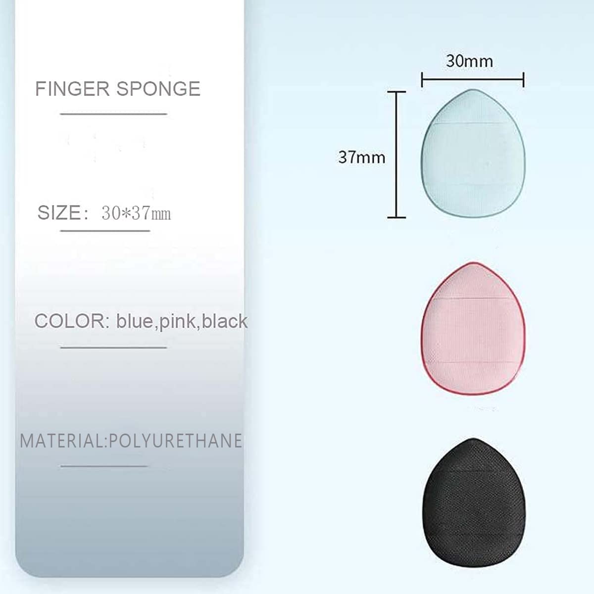 MAYCREATE 6Pcs Makeup Powder Puff for Women Beauty Blender Makeup Sponges Mini Finger Puff, Concealer Brush Alternatives, Makeup Blender for Nose Around, Freckles, Eye Bags (Multi)