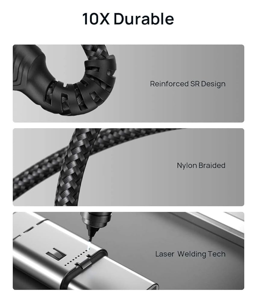 JSAUX® Type C Extension Cable 6.5Ft USB Male to Female PD 100W Fast Charging 10Gbps Sync Transfer 4K 60Hz HD Video Output Compatible with iPad Pro MacBook Dell Black 3 PCS