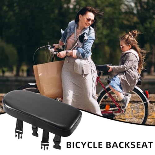Proberos® Bike Rear Seat Comfortable Saddle Thick Back for Bicycles PU Soft Cushioning Companion Children Adjustable Universal Pad 30x15x3.5cm 3PCS