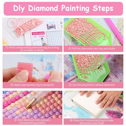 HASTHIP Diamond Painting Kit, 11.8x15.7inch Frozen Princess Elsa Diamond Painting, 5D Diamond Painting Kit for Adults & Kids, Very Suitable for Home Leisure Wall Decoration, Gift for Kids and Adults