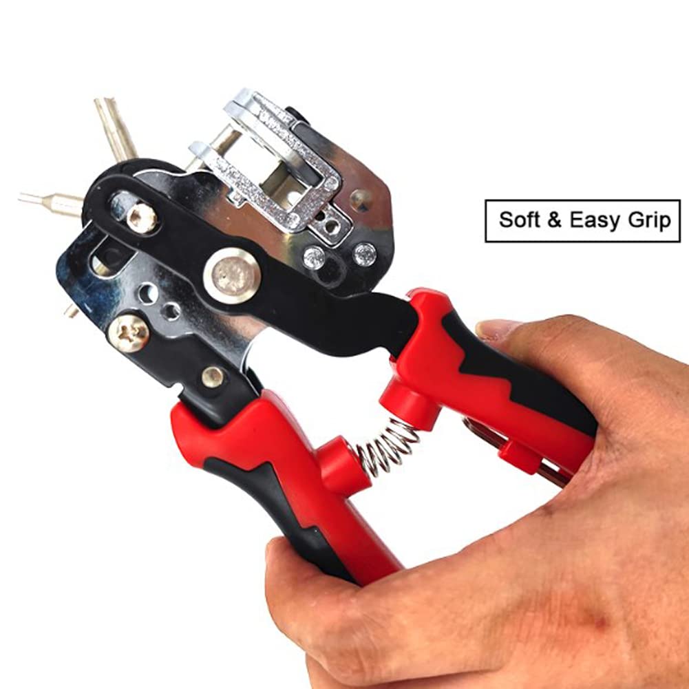 Serplex Leather Hole Punch Tools Belt Hole Puncher for Leather, with 6 Punch Bits Side Distance Adjustable Screw Hole Punch Leather Puncher Crafting, Belt, Dog Collars, Shoes, Fabric, DIY