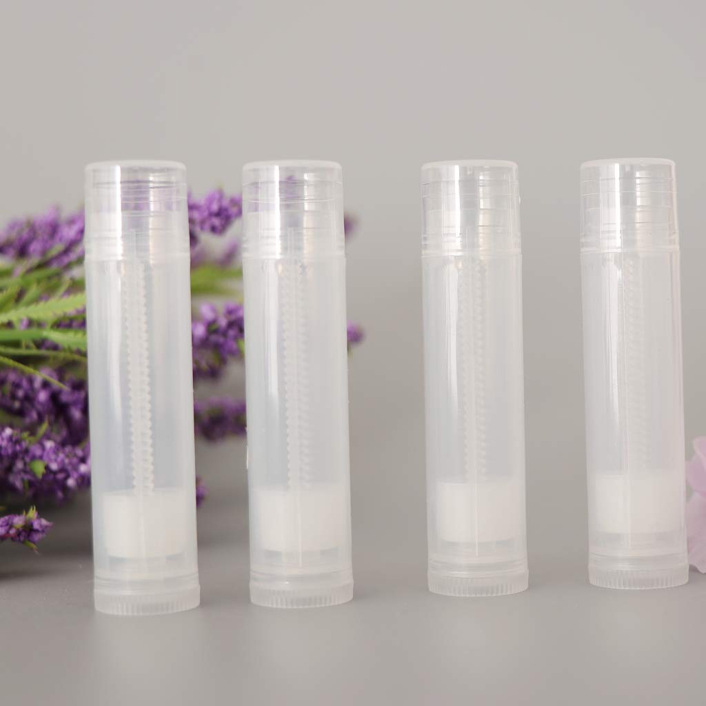 MAYCREATE Phenovo 25 Pieces 5g Clear Empty Plastic Lip Gloss Lip Balm Cream Tubes Lipstick Refillable Bottles Cosmetic Containers Set