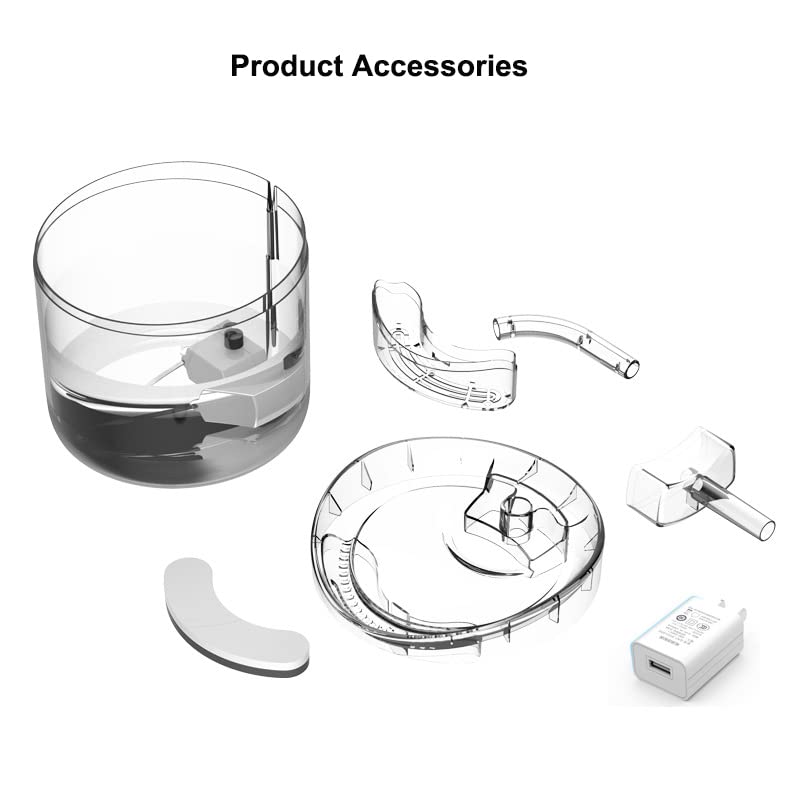 Qpets Automatic Cycle Multiple Filtering Cat Water Fountain Dog Water Dispenser 1.8L Super Quiet Automatic Pet Drinking Fountain with Faucet Kits