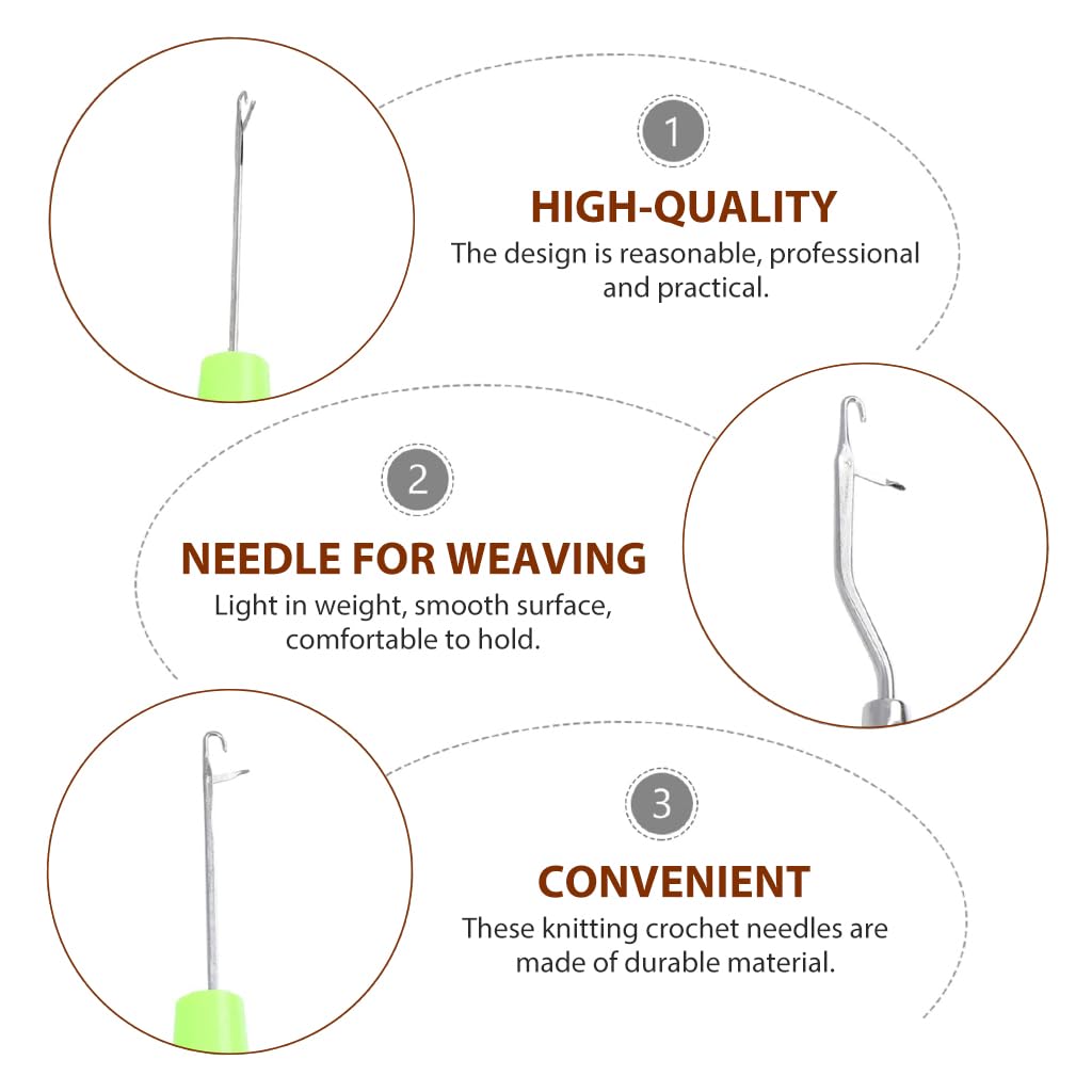 HASTHIP 9Pcs Crochet Hooks for Hair, Latch Hook Tool, Crochet Hair Needle, Dreadlocks Crochet Hook Set for Hair Extension Braid Carpet Making and Other Craft