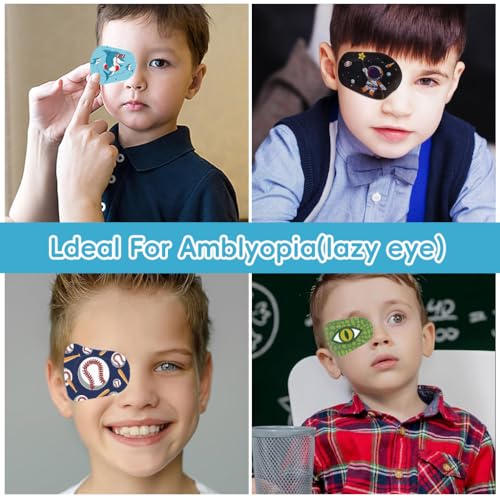 HANNEA® 80PCS Eye Patch for Kids Cartoon Breathable Cotton Adhesive Non-woven Fabric Patches After Surgery Eye Cover for Eyesight Correction Lazy