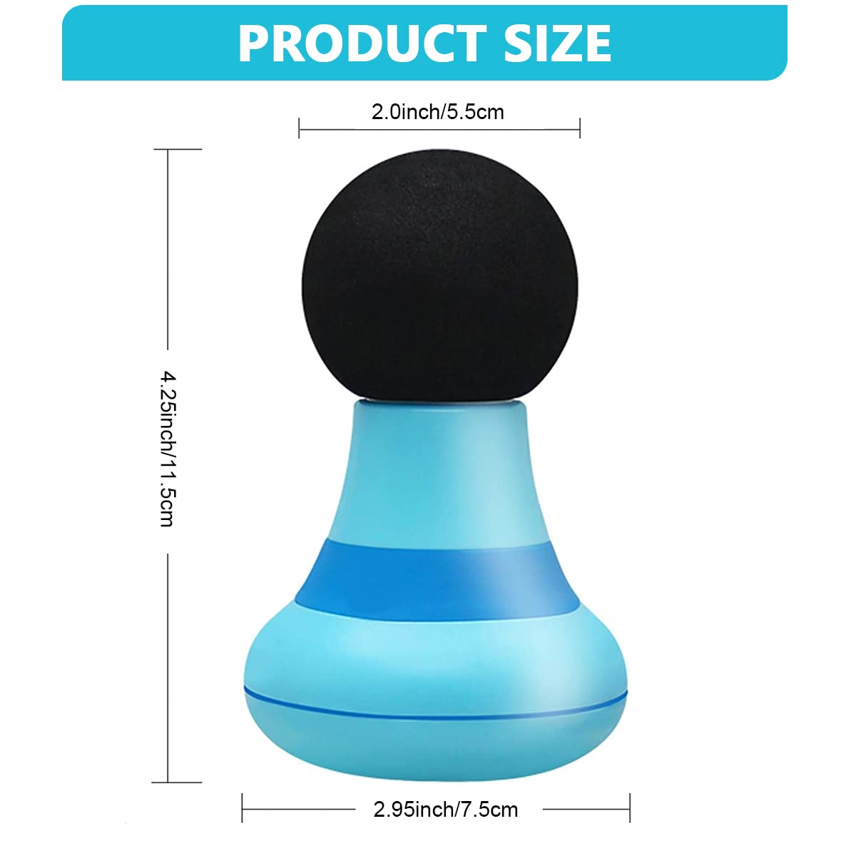 MAYCREATE Mini Electric Massager For Shoulder Head and Body With USB Rechageable Vibrating Deep Muscle Stimulator Powerful 6 Vibration Modes for Back Full Body Muscle Pain