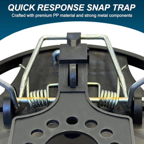 HASTHIP® 4PCS Rat Trap for House Garden Patio Mouse Quick Response Catcher Reusable Disk Strong Spring Loaded Round Killer for Mice and Other Rodents in Kitchen Garage
