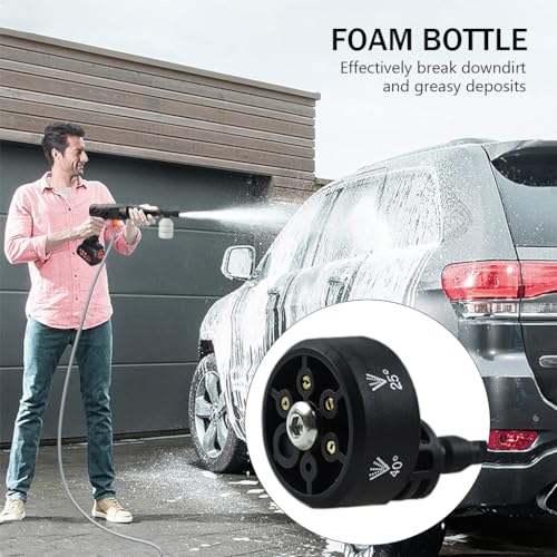 HASTHIP® Car Pressure Washer Nozzle Rotationally Adjustable 6 Modes Multifunctional ABS Material High-Pressure Universal for Cleaners 3 PCS