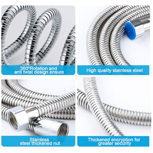 HASTHIP® 2-Piece -59 inch Stainless Steel Metal Hose Inlet and Outlet