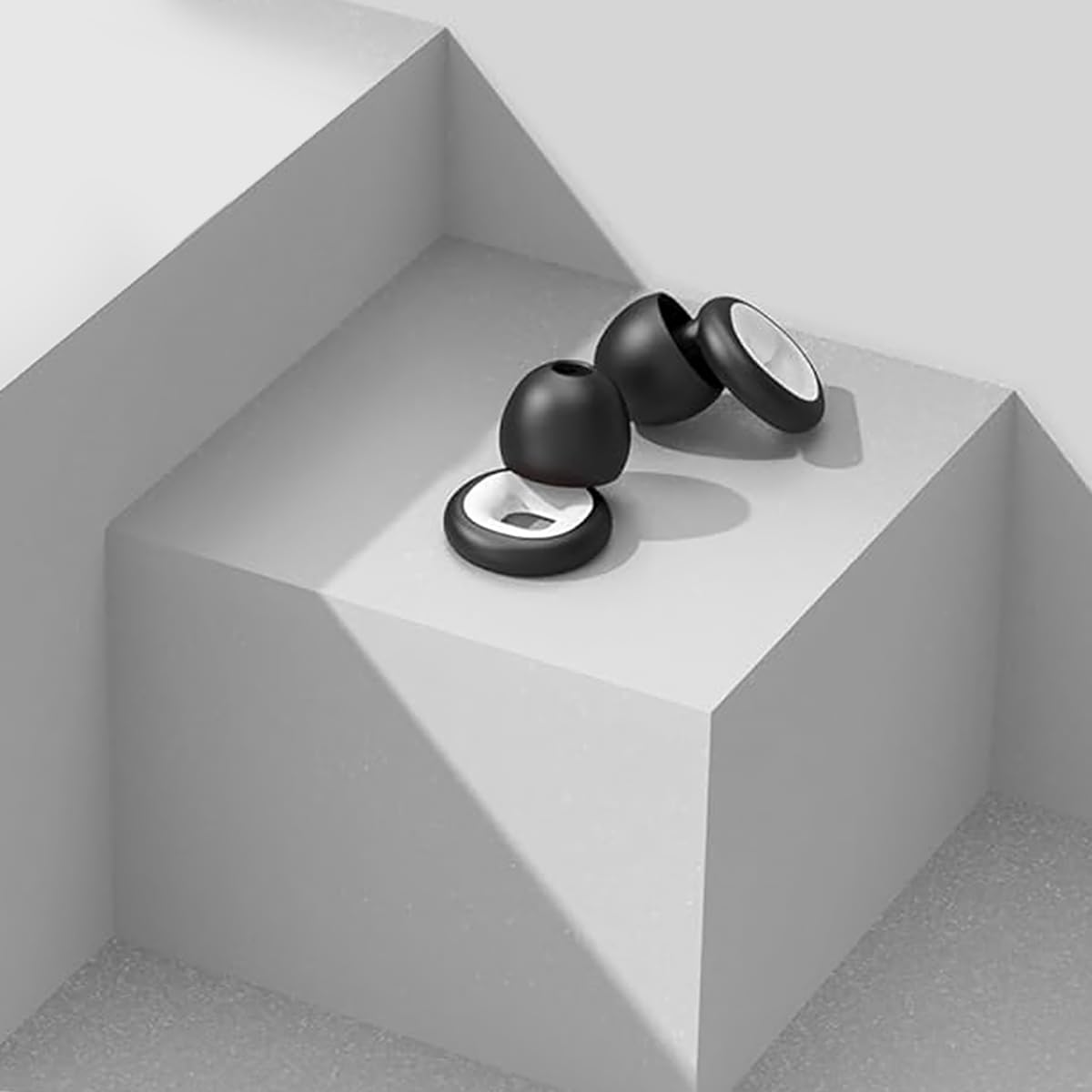ZIBUYU Ear Plugs for Sleeping Soft Silicone Noise Reduction Earbuds Reusable Silent Ear Plugs with Storage Case, Ear Plugs for Noise Canceling Ear Plug for Sleeping, Flight, Concerts, 25dB - Black
