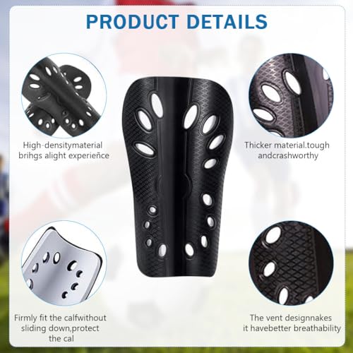 Proberos Sport Shin Guards Set EVA Cushioning Shin Guards, Shin Guards Sleeves & Compression Socks for Teens Kids Sport Shin Guards for Soccer, Rugby, Hockey, M